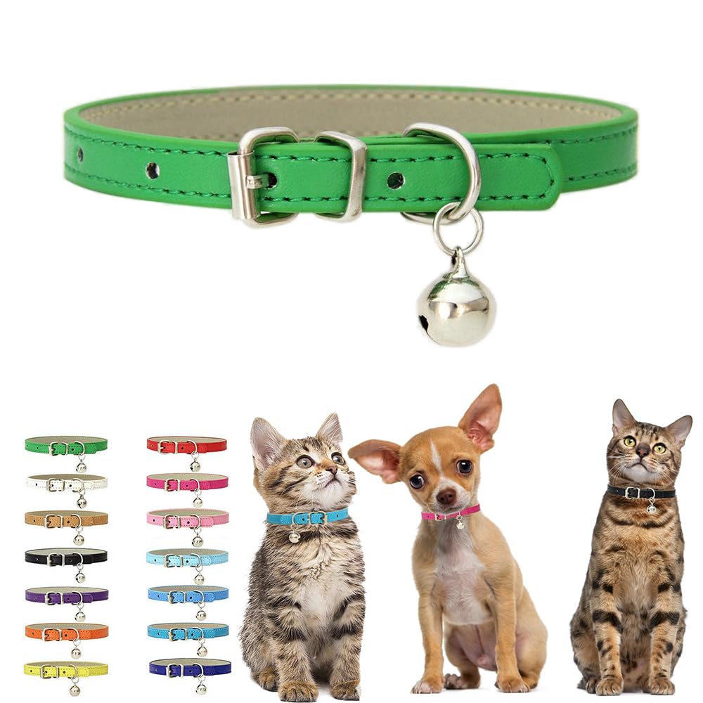 Green Kitten Collar with Bell