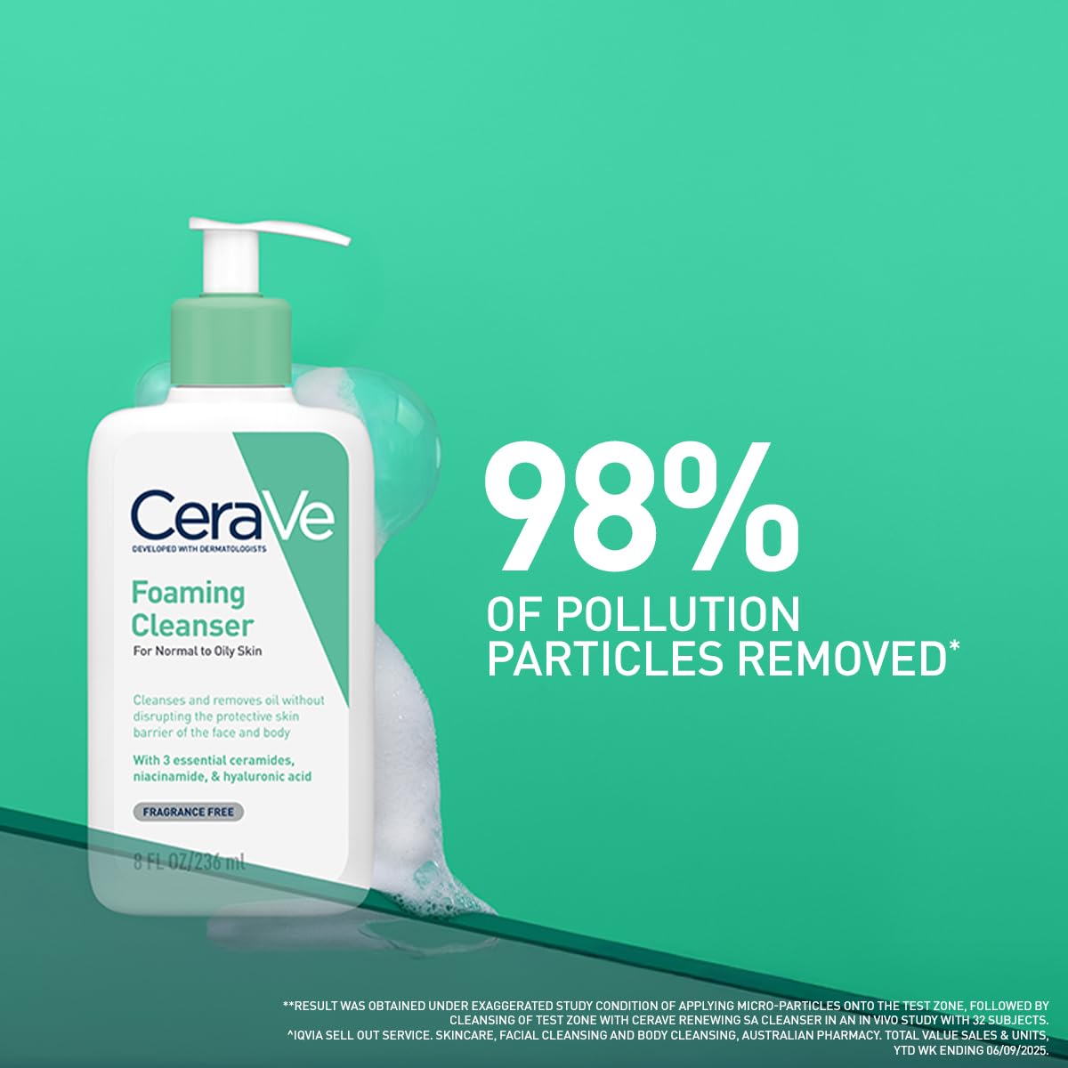 CeraVe Foaming Cleanser for Normal to Oily Skin with Niacinamide and 3 Essential Ceramides — view 6