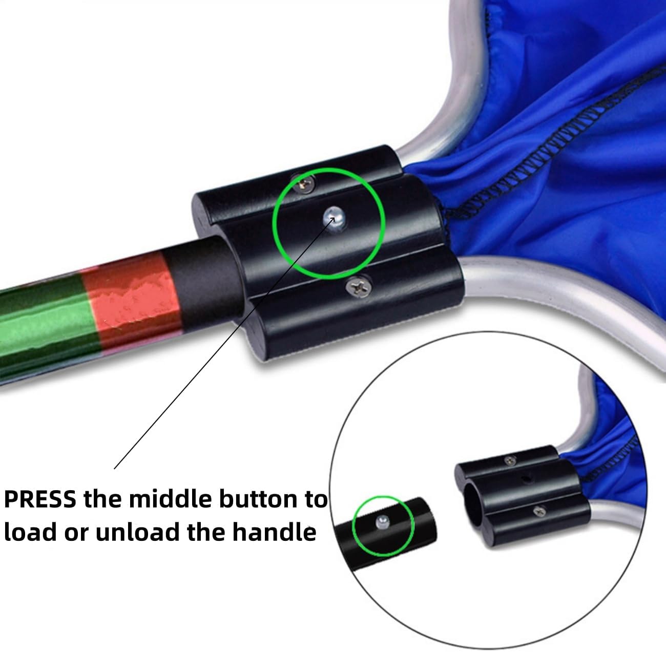 Koi Fish Tank Net, Semi-Permeable Fishing Soft Lightweight Mesh Basket Aquarium Netting Long Handle Large Koi Sock Net for Large Fish Eggs Safety, Isolating, Transfer