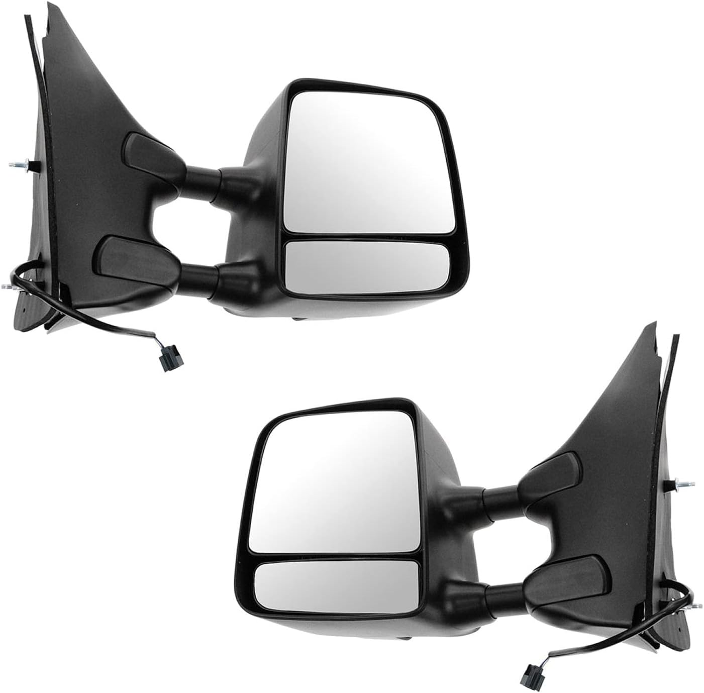 Trail Ridge Tow Mirror Power Heated Textured Black Chrome Pair for Nissan Suzuki