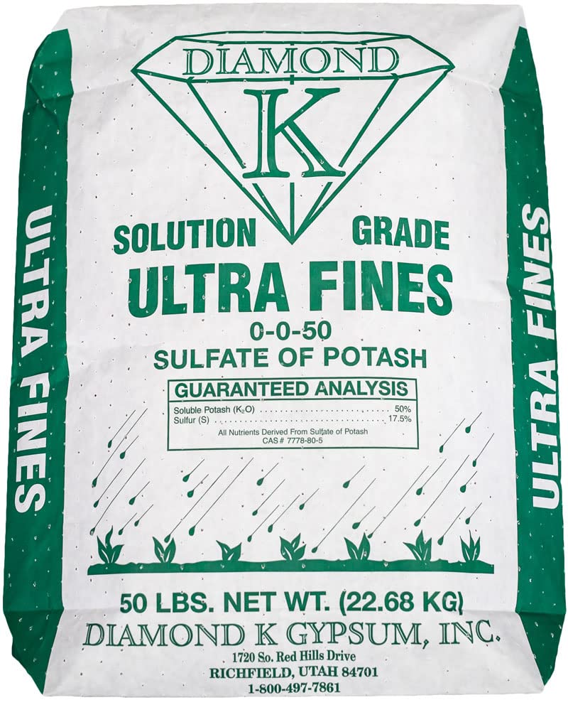 50lb Bag Organic Solution Grade Sulfate of Potassium Fertilizer Powder 0-0-50 (1 Bag)