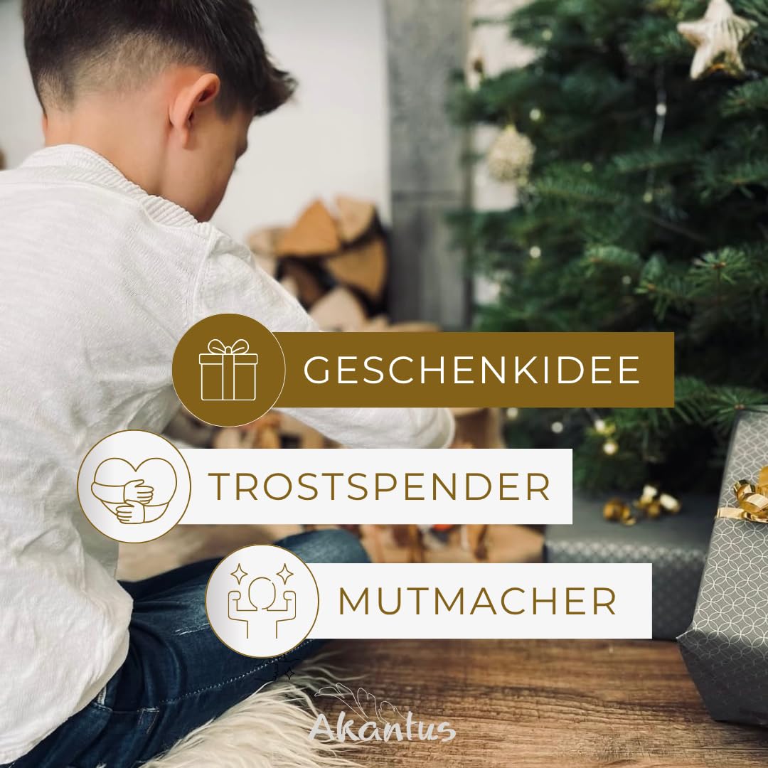Akantus Schutzengel betend aus Holz – Engel handbemalt aus edlem Bergahorn – liebevoll geschnitzt in Südtirol – Symbol für Liebe, Familie & Geborgenheit – Geschenkidee & Glücksbringer - 11cm