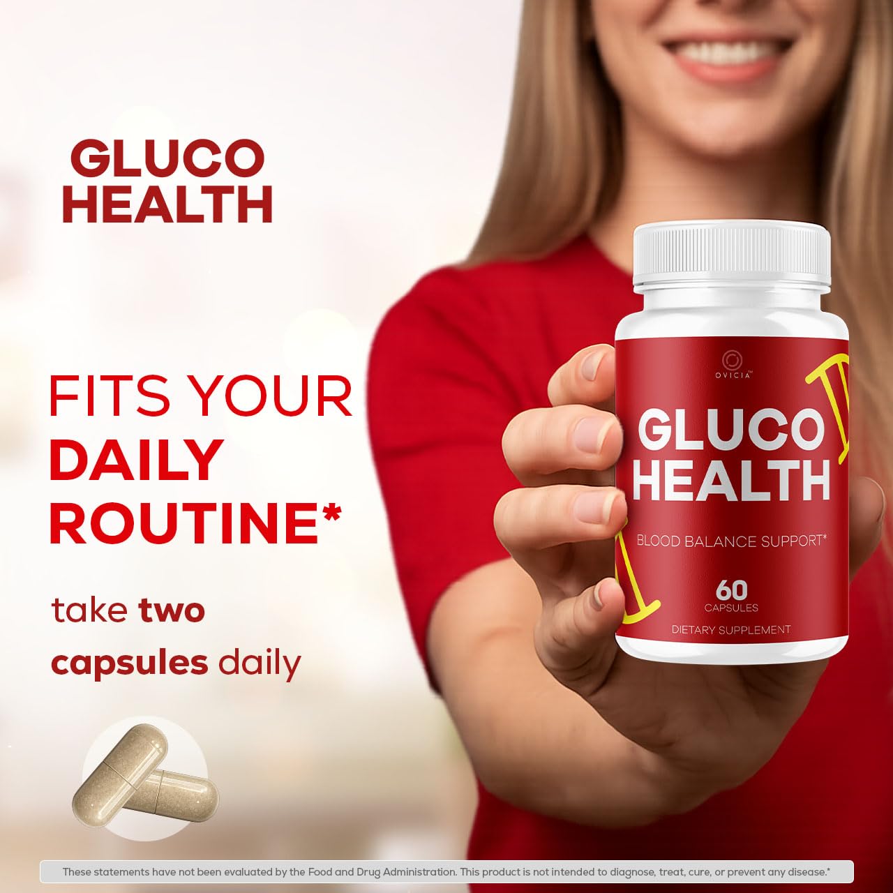 Gluco Health Capsules - GlucoHealth Support Pills Premium Plus All Natural Ingredients Advanced GlucoHealth Formula Maximum Strength for Overall Health & Wellness, 60 Capsules for 1 Month — Amazon image 4
