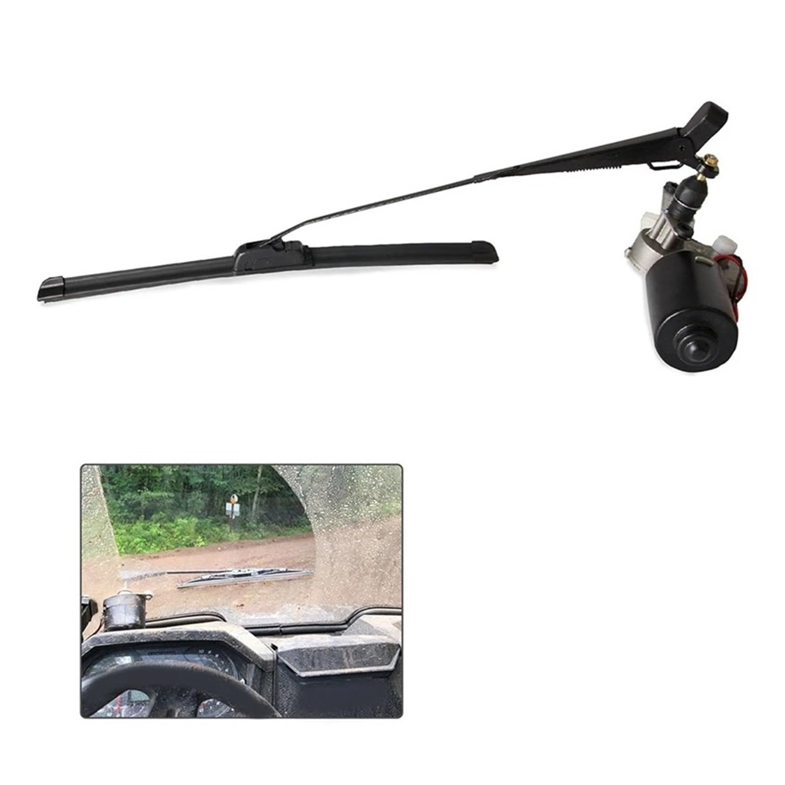 Motorino Tergicristallo Per John Per Deere Per Gator Kit Motore Tergicristallo Elettrico Universale UTV Con Flacone Spray Motorini Tergicristalli