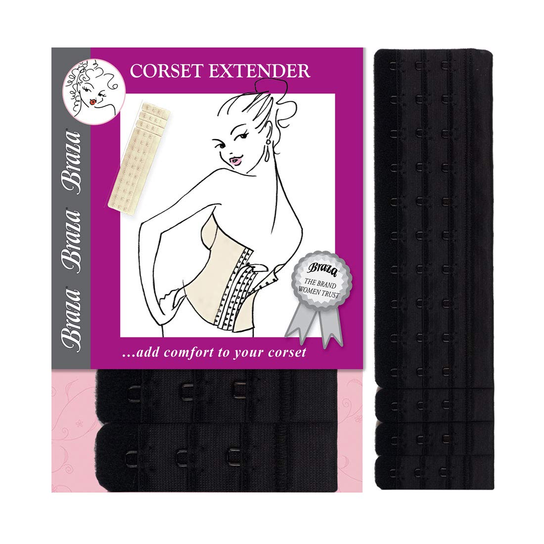 BrazaBraza CORSET EXTENDER 1PC ONE SIZE