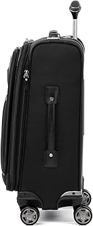 Travelpro Platinum Elite Softside Expandable Luggage, 8 Wheel Spinner Suitcase, TSA Lock, Men and Women (Shadow Black, 2-Piece Set (21/25))