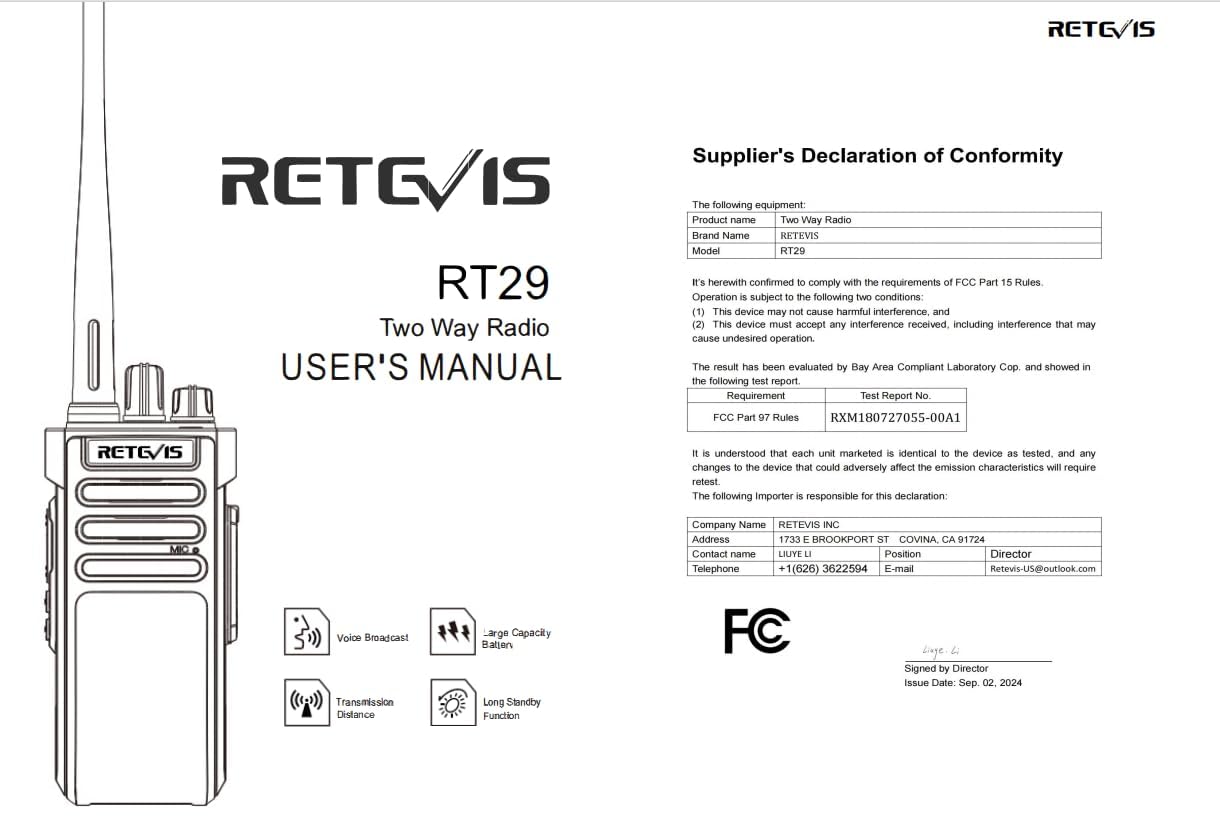 Retevis RT29 Military Grade Walkie Talkies Long Range,Heavy Duty 2