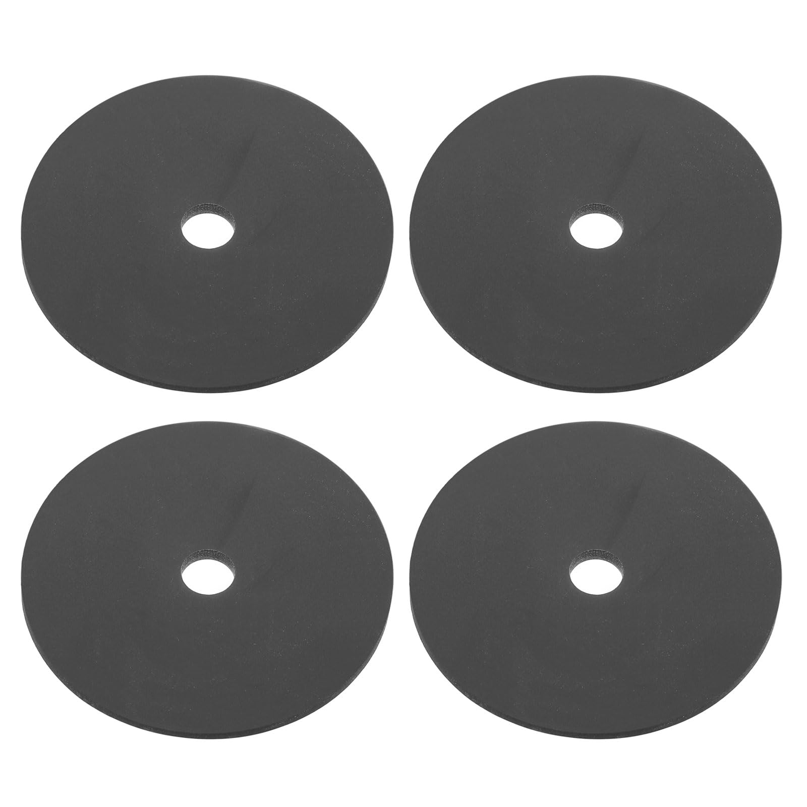 DEFANEX 4Pcs Silicone Flat Washer (ID M6mm OD 40mm Thick 2mm) - Soft & Flexible O Sealing Ring Fastener Sealing Spacer Gasket Accessories for Shower Head Water Hose Valve Pump, Black