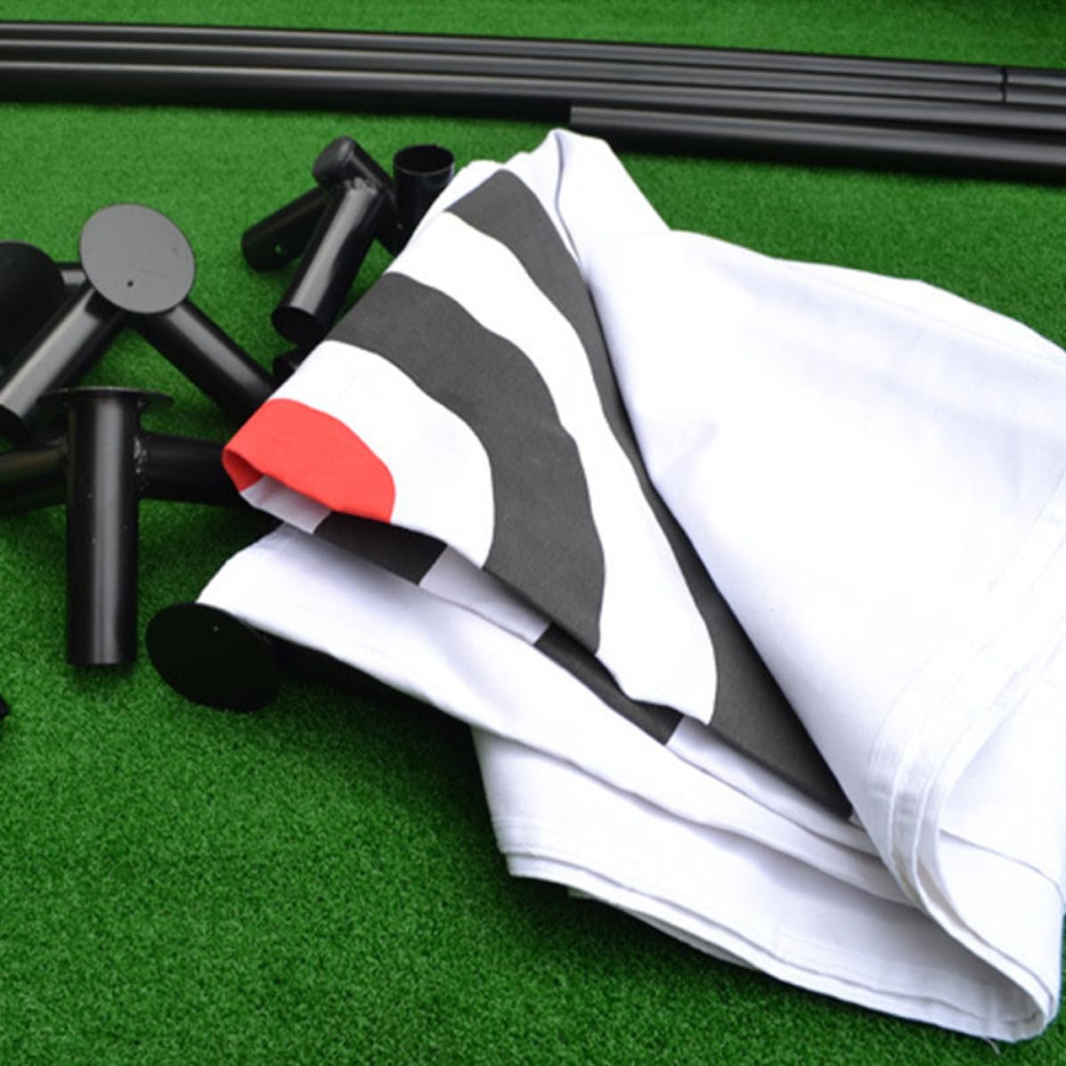 SHINEOFI Segeltuchnetz Golf Zielübung aus Canvas Weiß Leicht und Robust für Schlag und Schwungtraining Übungsnetz für Familienfeier und Training
