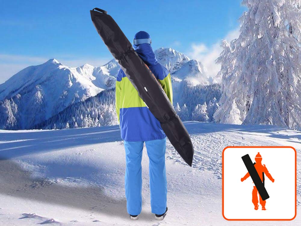 Snowsport - SuperPro - Housse de ski - 5 en 1 - 150, 160, 170 et 180 cm - Avec fonction sac à dos - Pour paire de skis et bâtons de ski