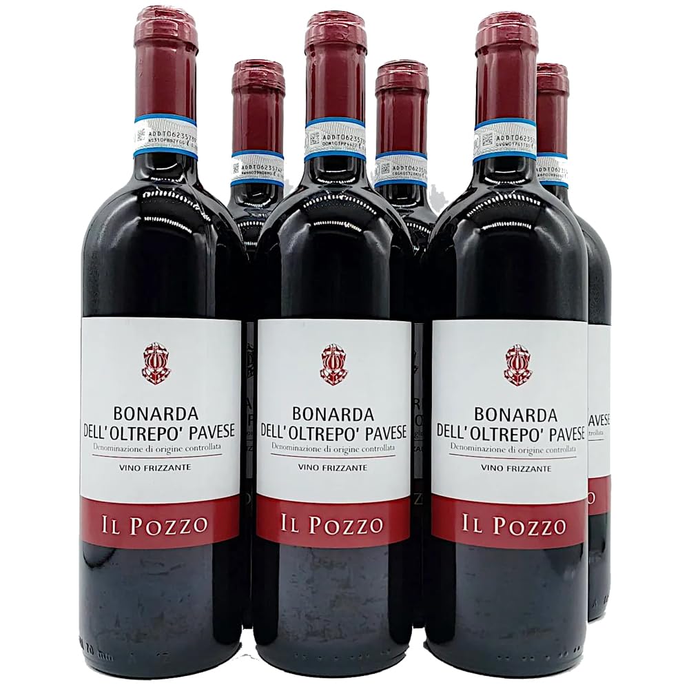 Bonarda dell'Oltrepò Pavese Doc | Il Pozzo | Vino Rosso Frizzante | Lombardia | 6 Bottiglie 75cl | Idea Regalo