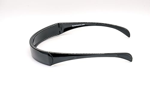 SqHair Diadema con bisagras que se adapta como lentes de sol. Cómoda diadema, se mantiene en su lugar, bandas fáciles de peinar para llevar (negro)