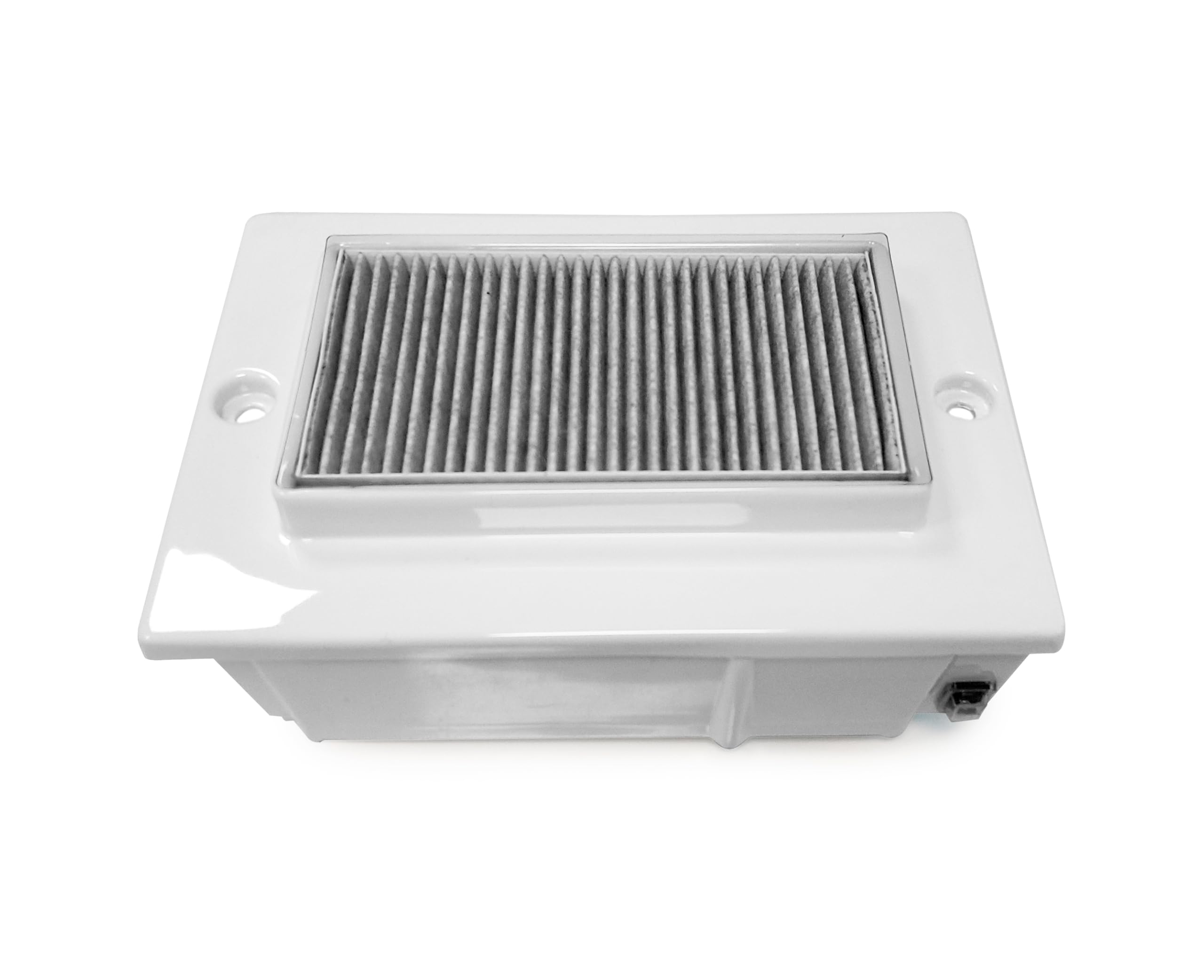 Filtro a carboni attivi per aspiratore per unghie Superturbo da 60 watt montato su tavolo manicure
