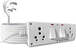 Heavy Duty 16 Amp Extension Board with 10 Meter Copper Cable | 3000 Watt High Load Power Strip with 16A Socket for AC, Ref Price In India