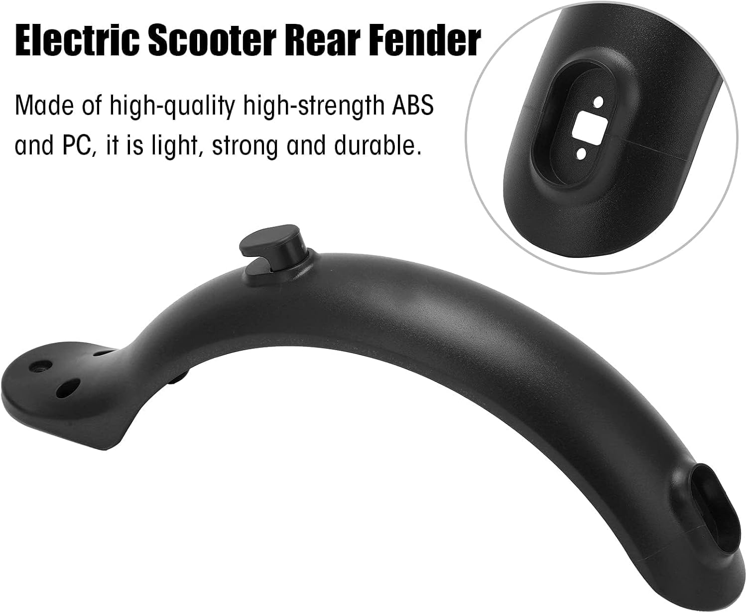 Electric scooter fender installed on a scooter