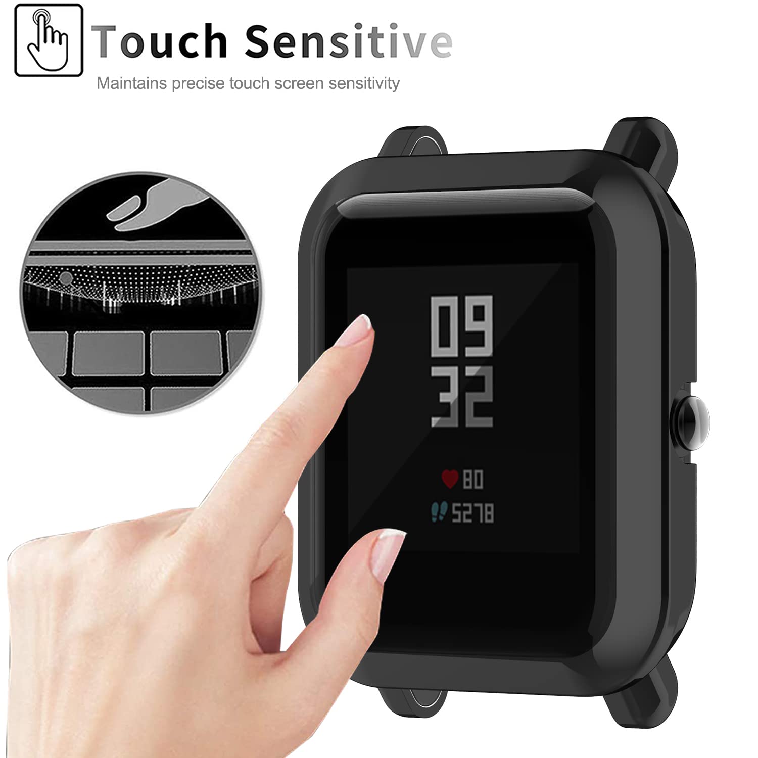 2 Custodie TPU Per Amazfit Bip/Bip Lite/Bip U/U Pro - Protezione Antiurto E Antigraffio, Trasparente - Foto 11