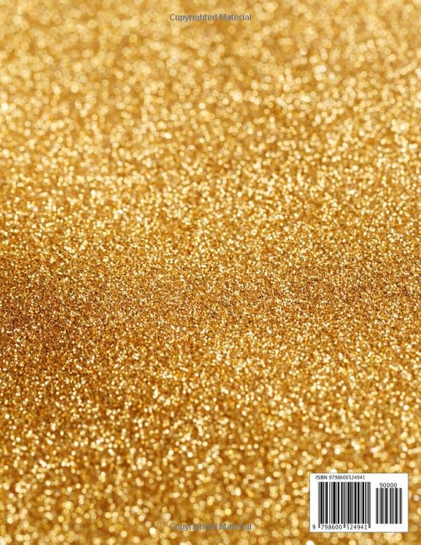 Modern Calligraphy Practice Sheets: 160 Sheets Calligraphy and Modern Brush Lettering Paper Practice for Adults - 160 Worksheets with Slanted Angle, ... and Handwriting Practice Pages Gold Glitter image 2