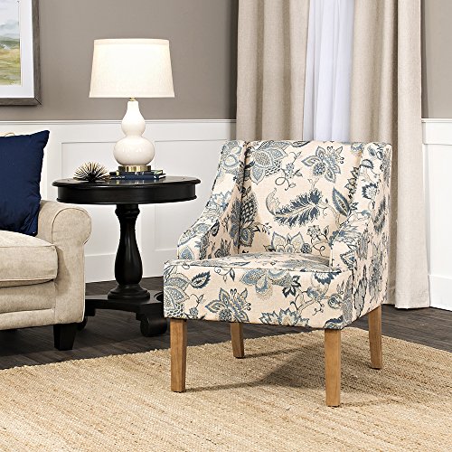 Homepop Velvet Swoop Arm Living-Room-Chairs, Tan Jacobean #TOP4