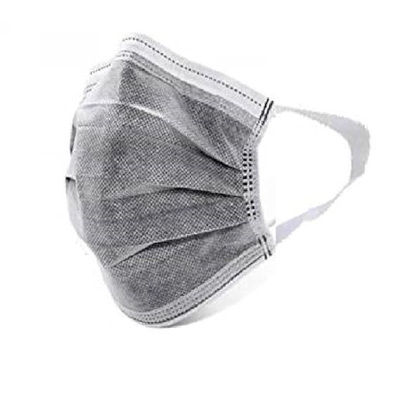 MAXXPRO CE & FDA Approved 3-Ply Melt blown / Non-Woven Fabric Disposable Surgical Mask (Steel Grey, Without Valve, Pack of 100) for Unisex, Kids, Senior Citizens - Largavida Certified ISO approved
