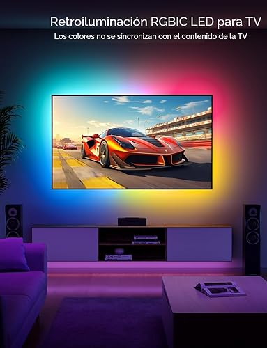 Miniatura 2 de Govee Tira de retroiluminación LED para TV, retroiluminación LED inteligente RGBIC para televisores de 40 a 50 pulgadas, sincronización de música,