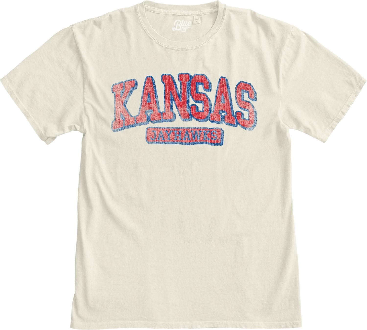 Blue 84 NCAA Unisex-Adult NCAA Officially Licensed T-Shirt Ivory Dyed Ringspun Vintage - Image 4