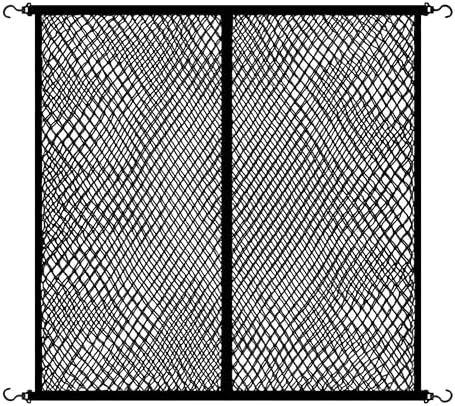 YOFADCI Gepäcknetz, LKW-Bett-Organizer, Hochelastisches Gepäcknetz, Doppelt Frachtnetz, Geeignet für Tägliche Leichte Lasten von LKWs, 1,2m x 1,2m Mit 4 Stabile Großen Haken, Dehnb