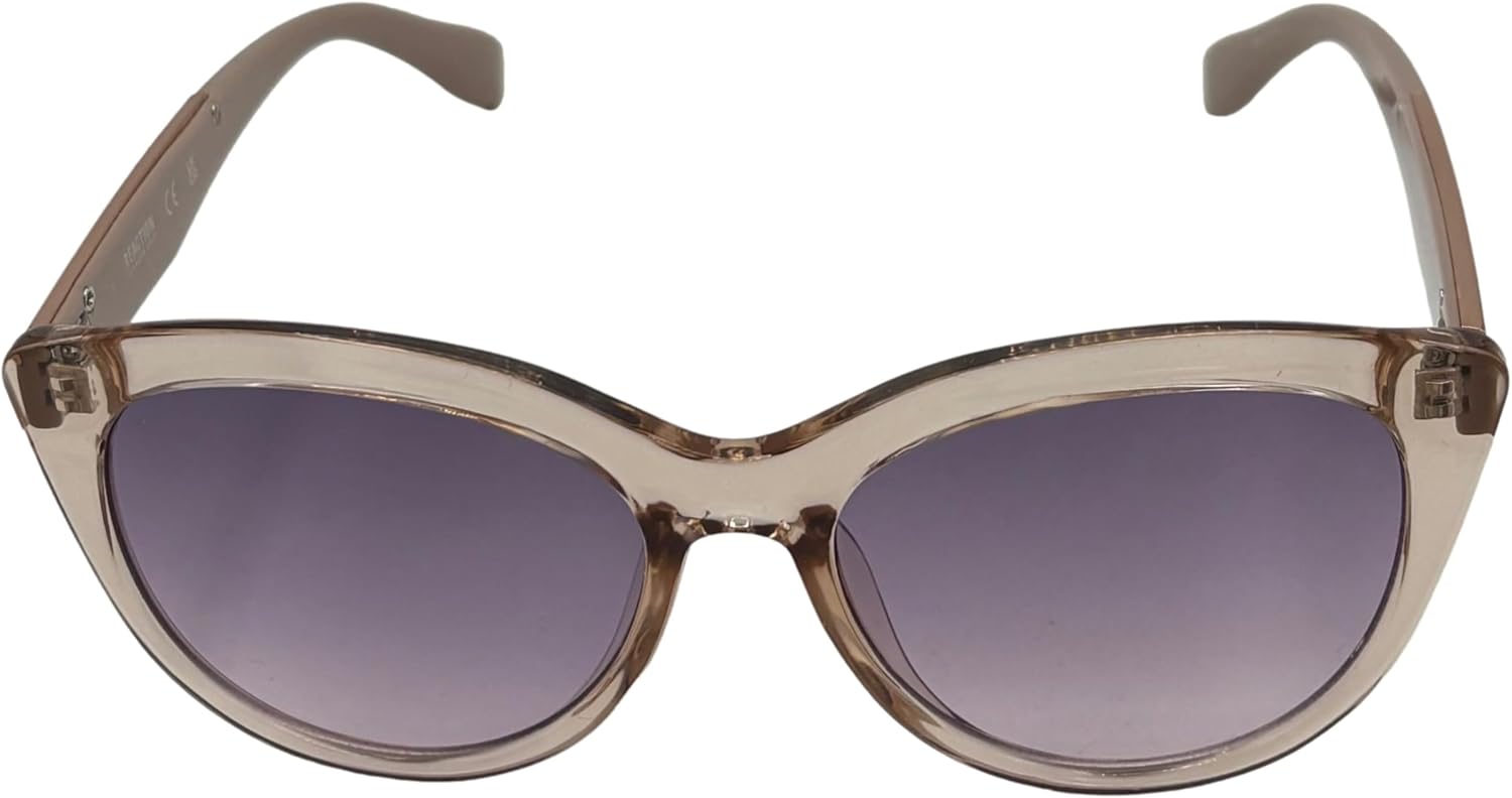 Kenneth Cole REACTION Womens Cat Eye Biege Clear Plastic Sunglass KC1373. 72T