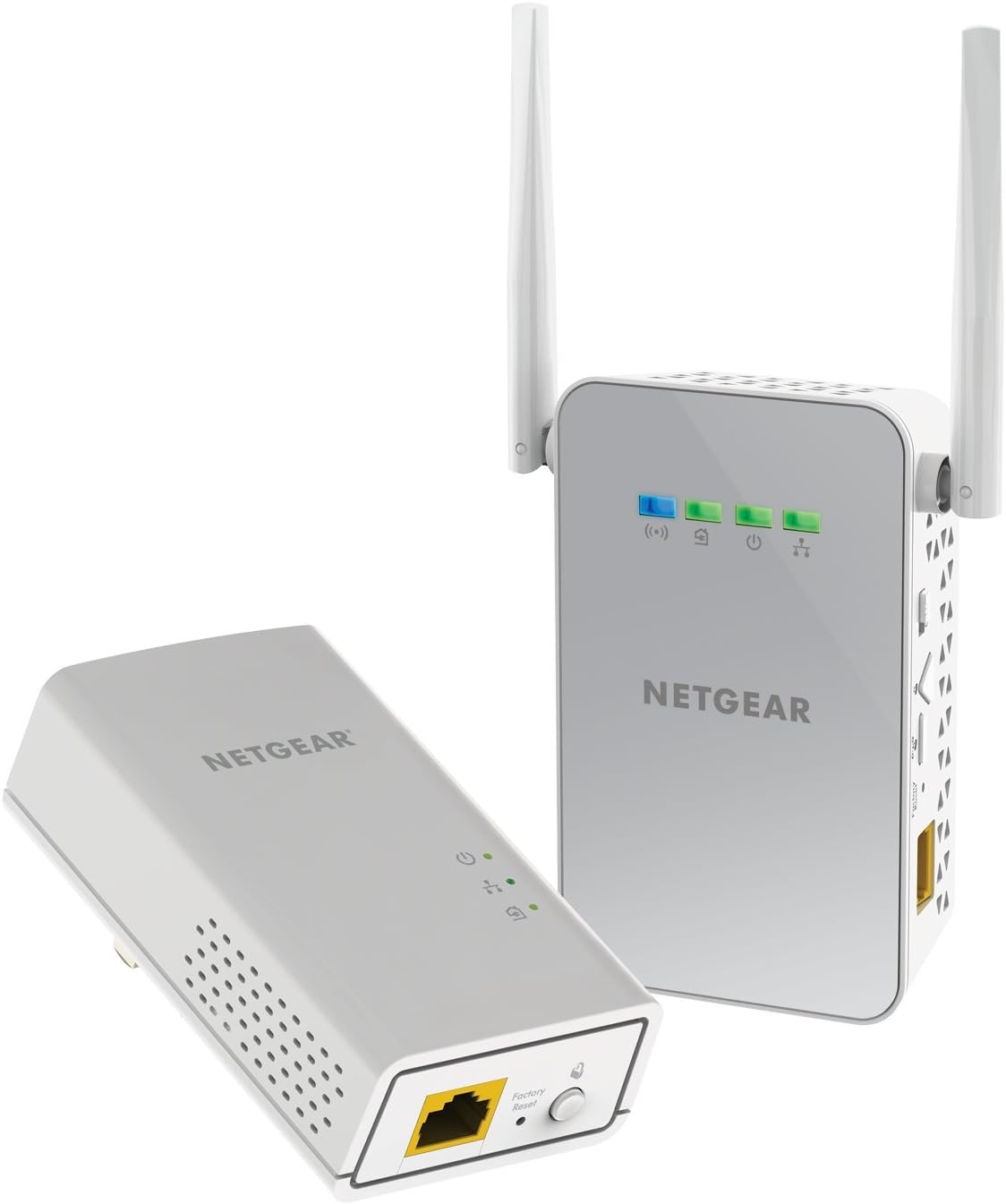NETGEAR White Wall-Pluggable Powerline Adapter Kit with WiFi