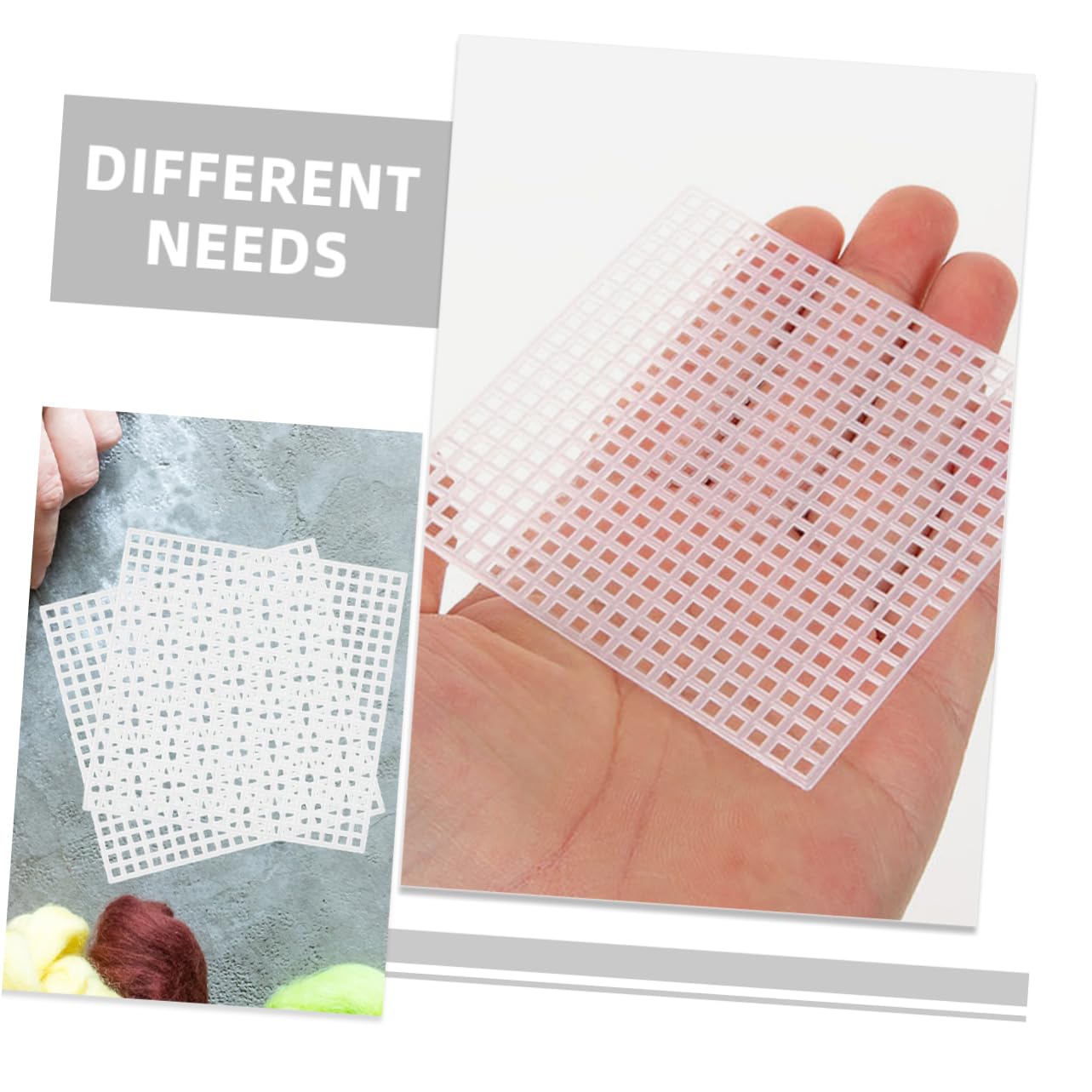 DOITOOL 10pcs Crocheted Material Piece Net Fabric Stretch Mesh Sheets DIY Embroidery Grid Sheets