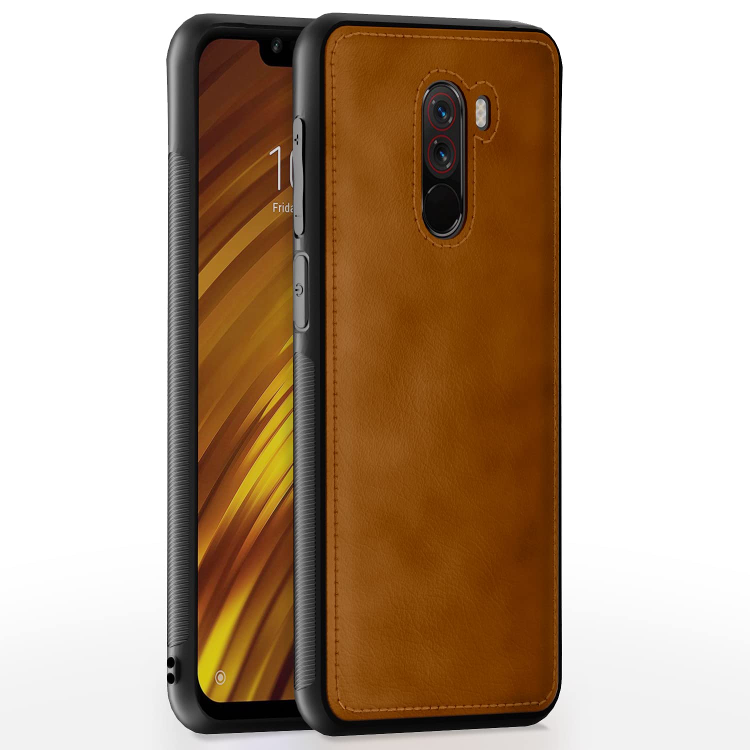 Pikkme Poco F1 Back Cover Flexible Faux Leather Super Soft-Touch Bumper Case Lightweight Slim Camera Protection Cover (Brown) (B0D35516Z5) Amazon Price History, Amazon Price Tracker