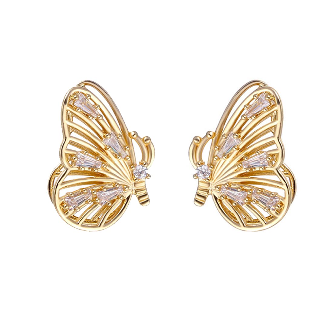 Yellow Chimes Earrings For Women Gold Tone Butterfly Crystal Studded Drop Earrings For Women and Girls (B0B8DH5W9J) Amazon Price History, Amazon Price Tracker