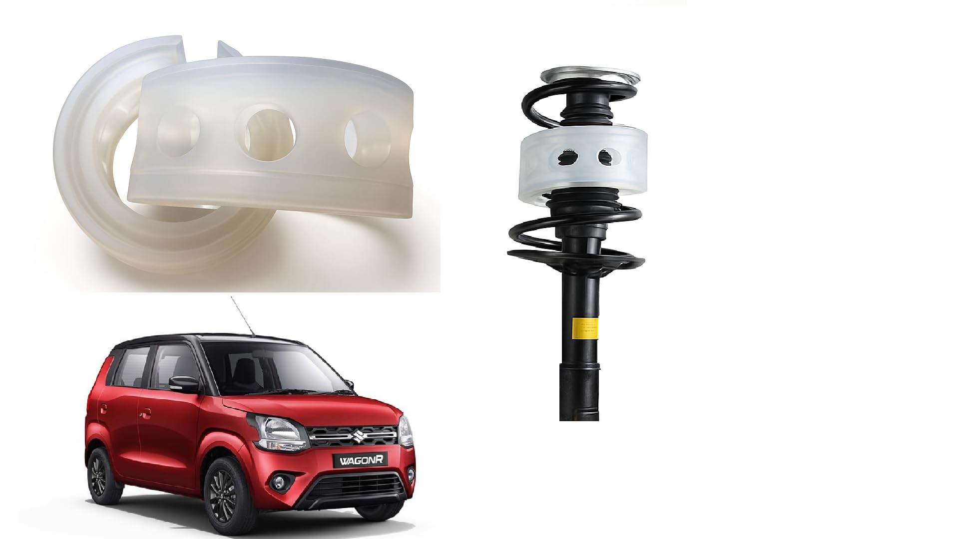 Autoclean Front Car Coil Spring Buffer Kit For Increasing Car Height, Car Cushioner, Shock Absorber And Stabilizer Suspension Accessories For Wagon R - Size C-picture-30