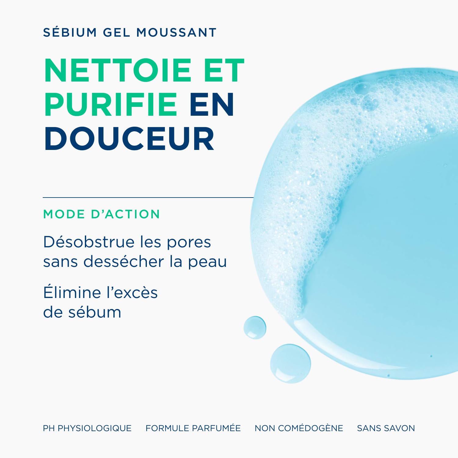 Bioderma - Face Cleanser - Sébium - Makeup Removing Cleanser - Skin Purifying - Face Wash for Combination to Oily Skin