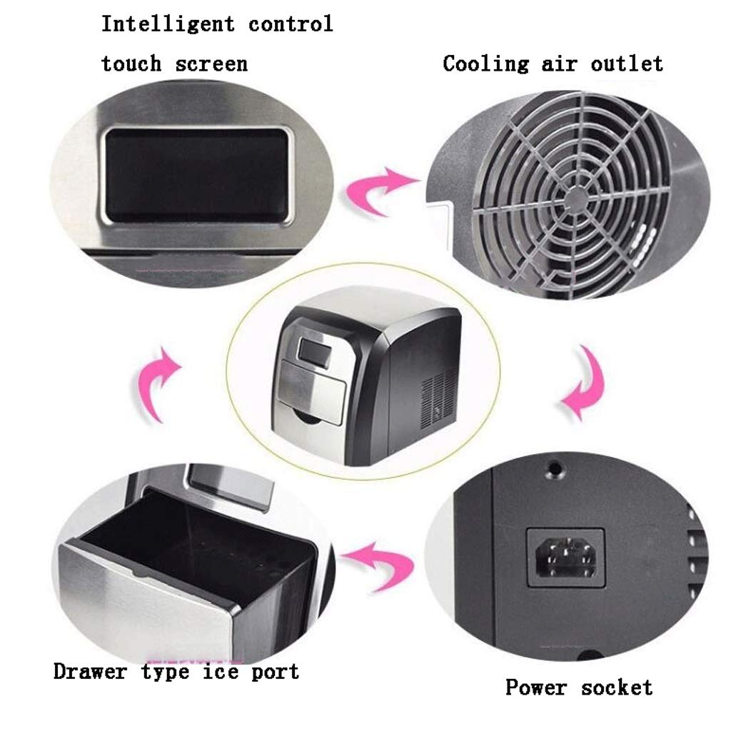 A1DFDFGOQSFG Small Machine Under Counter Bullet Ice Cube Ice Machine Ideal for Home Kitchen Office Restaurant Coffee Shop on Fridge.com
