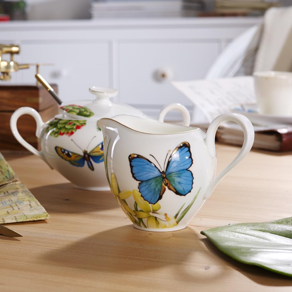 Villeroy & Boch - Amazonia Anmut, Milchkännchen für 6 Personen, Premium Bone Porcelain, spülmaschinenfest, Füllmenge 200 ml