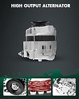 Vista 5 de SCITOO Nuevo alternador apto para Nissan para Pickup D21 2.4L 1995 1996 1997 2.4-12V 60 Amp CW 1-Groove Polea, reemplazo OE 23100-0S300