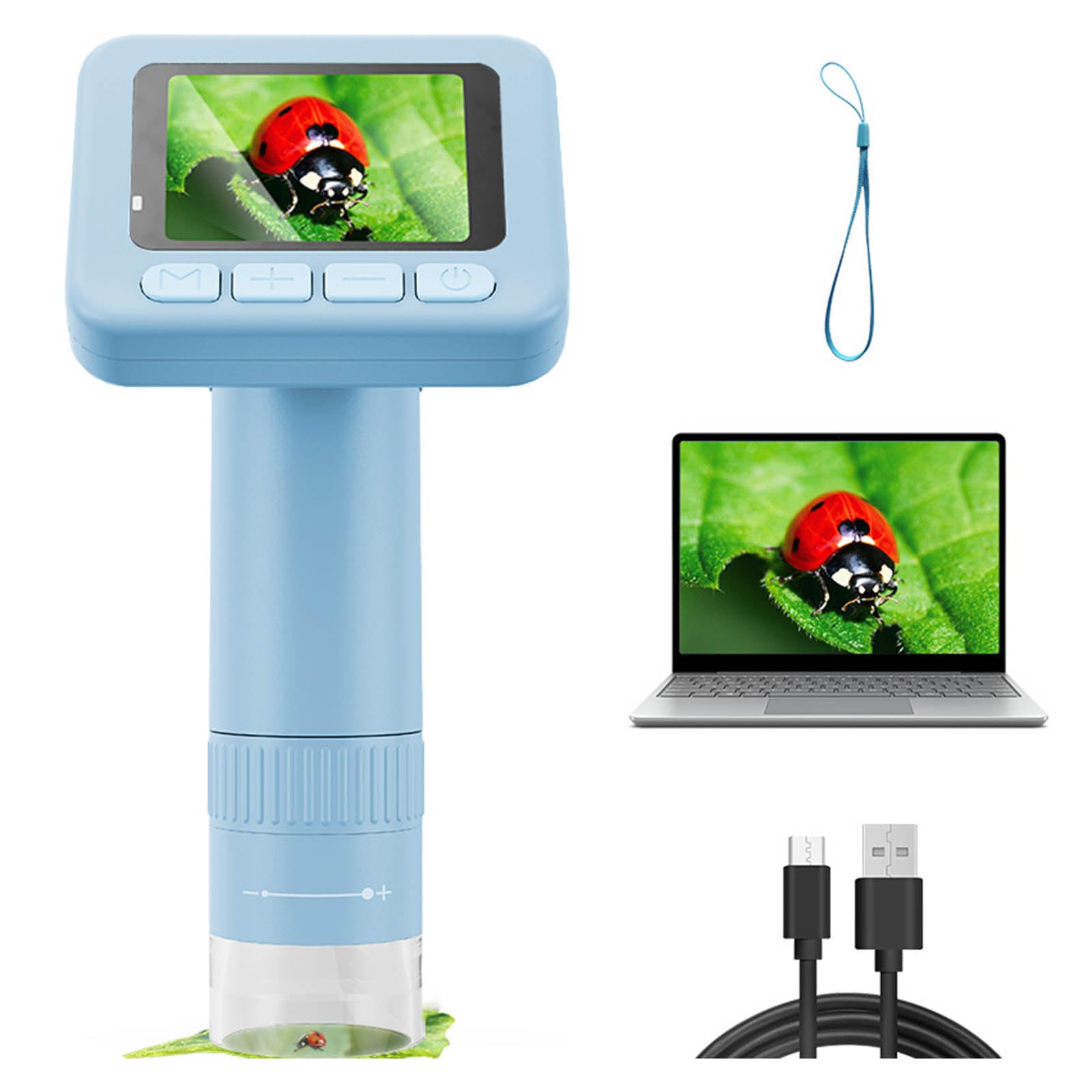 Instrument rechargeable transportable avec réflexion détaillée, double modes LED, capacité de mise en miroir d'écran pour apprenants, scientifiques, instrument LED modifiable, transportable
