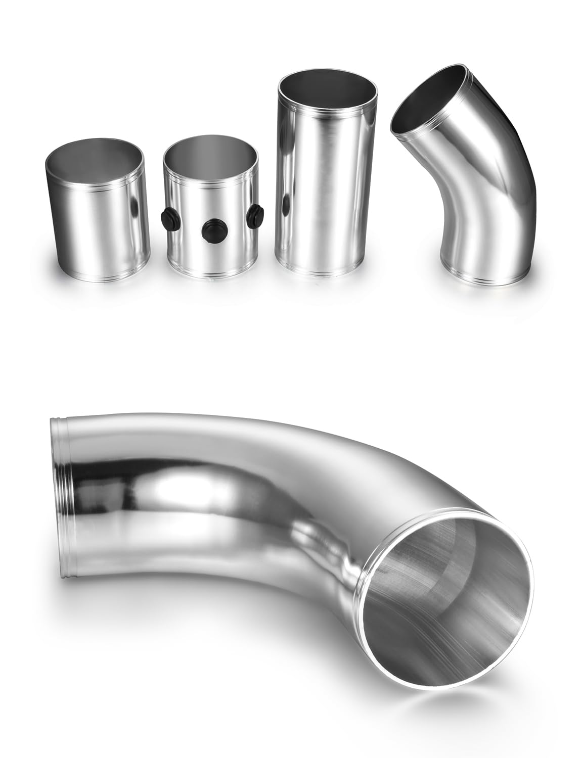 Universal Sportluftfilter Auto,76mm 3 Zoll Universal Luftkühlung Lufteinlassfilter Kit,Kaltluft Ansaugfilter,Kaltluft Ansaugrohr Kit,Kaltluftansaugschlauch