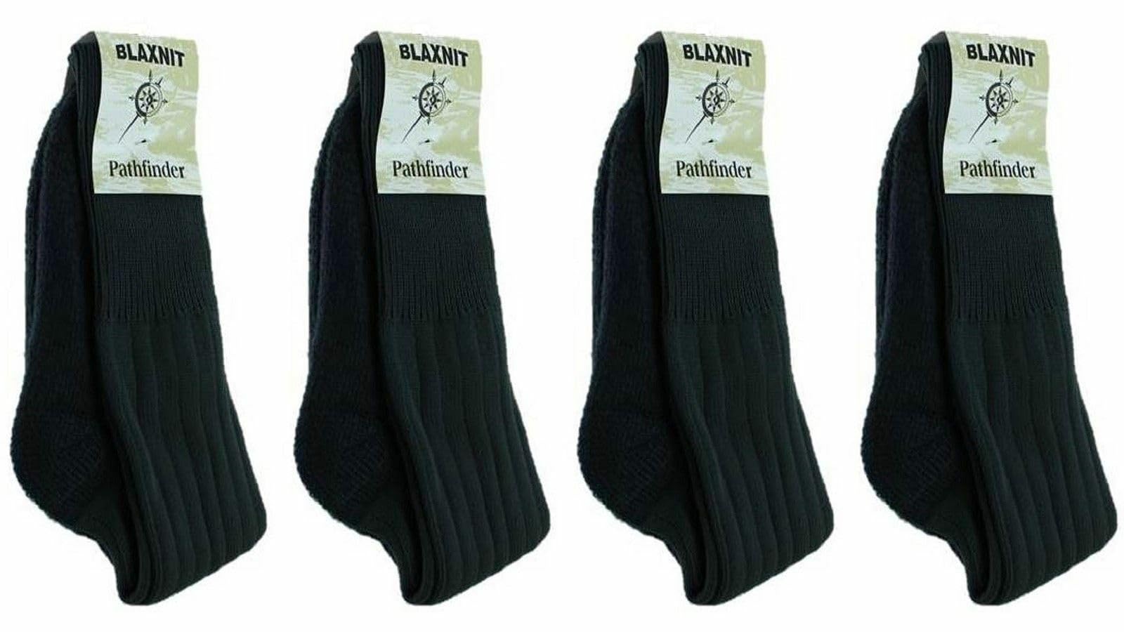 12 pair Men Bridgedale Blaxnit PathFinder Work Farmer Socks Double Wool Knit Cushioned Sole Sock UK size 6-10 (UK, Numeric, 6, 10, Regular, Regular, Balck)