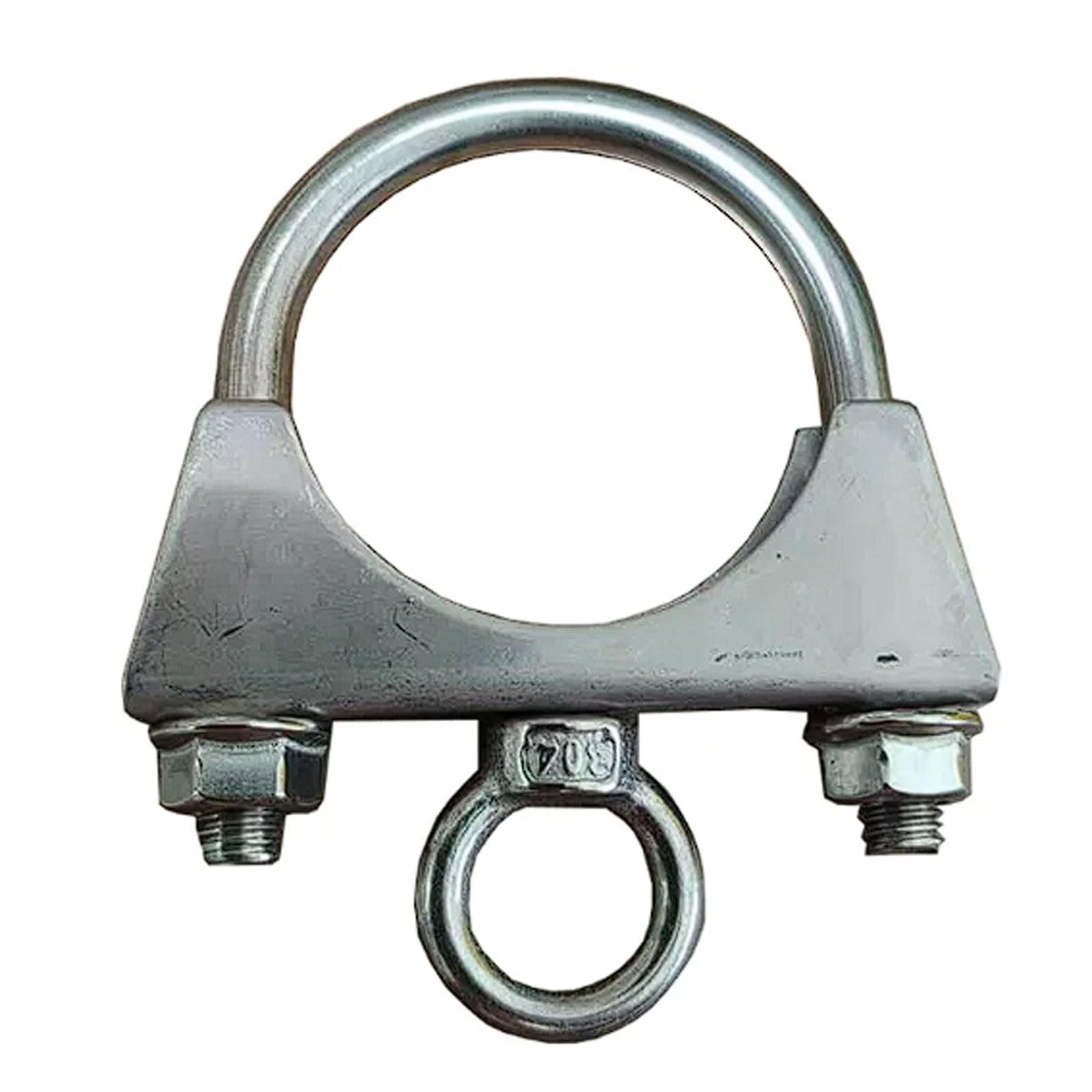 Abrazaderas para tuberías de acero inoxidable 304 con anillos elevación redondos giratorios, 4 juegos soportes para, ganchos fijación, abrazaderas cilíndricas(48MM)