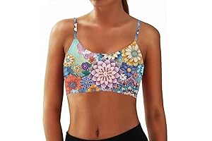 raisevern Seamless Sports Bra With Back Cross Strappy Wirefree Workout Bras