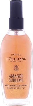 L'Occitane Badem Işıltılı Vücut Bakım Yağı, Altın Rengi Işıltı, Tatlı Badem Yağı İçeren Besleyici ve Nemlendirici, 100 ml
