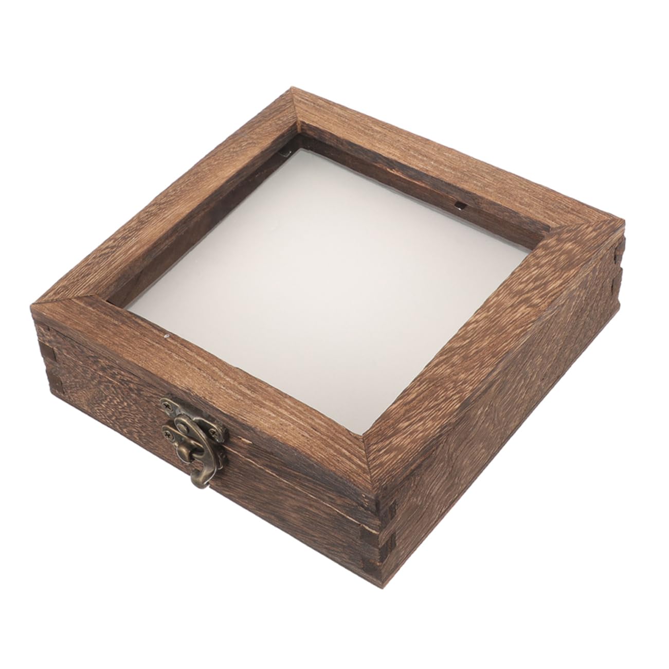 Happyyami Dried Flower Storage Case Insect Specimen Display Holder Vintage Wooden Box