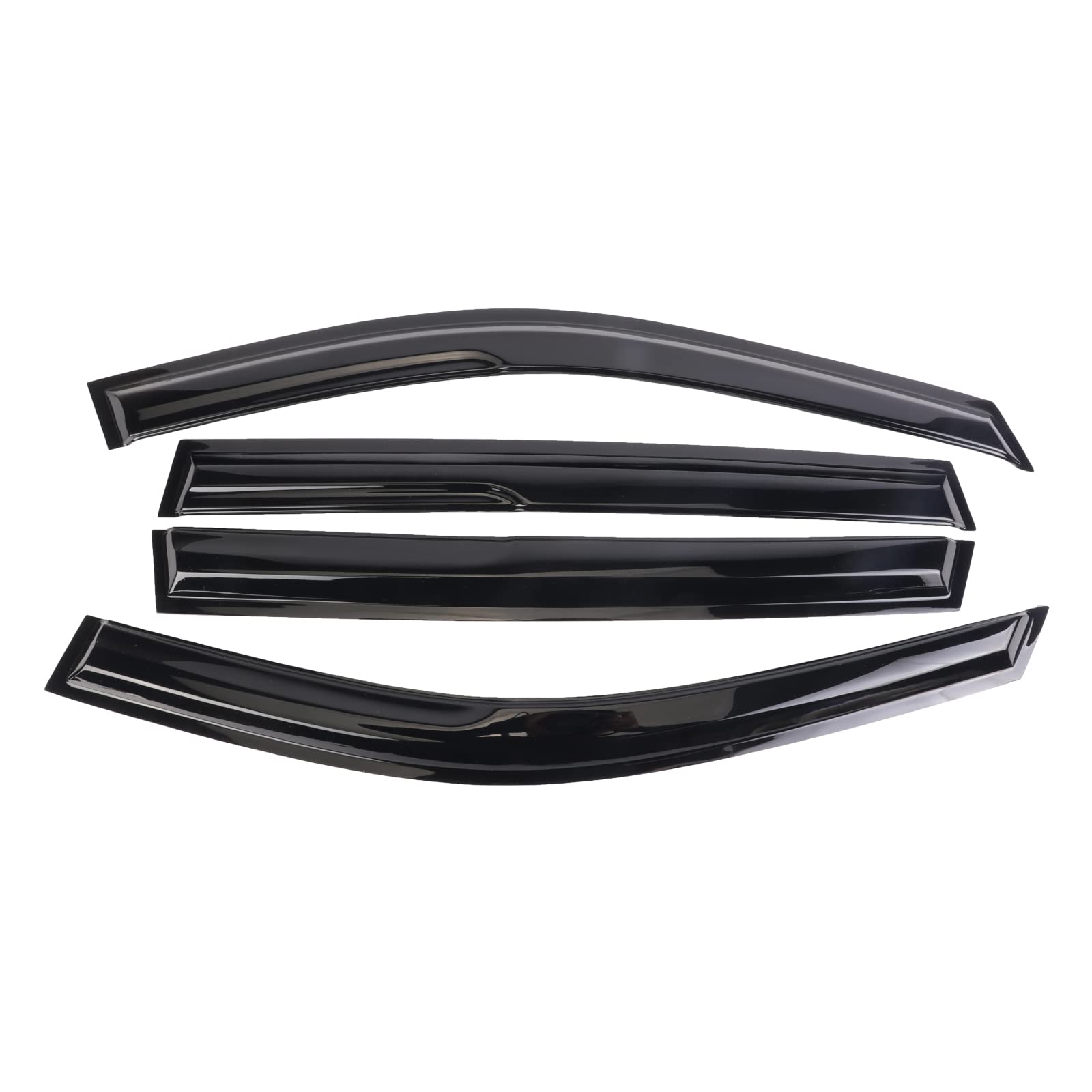 LINLINS 94255 Outside Mount 4pcs Smoke Window Deflectors Sun/Rain Guard Vent Shade Fit 2019-2021 Toyota Rav4