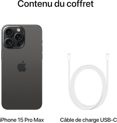 Apple iPhone 15 Pro Max (256 Go) - Titane Noir - 6