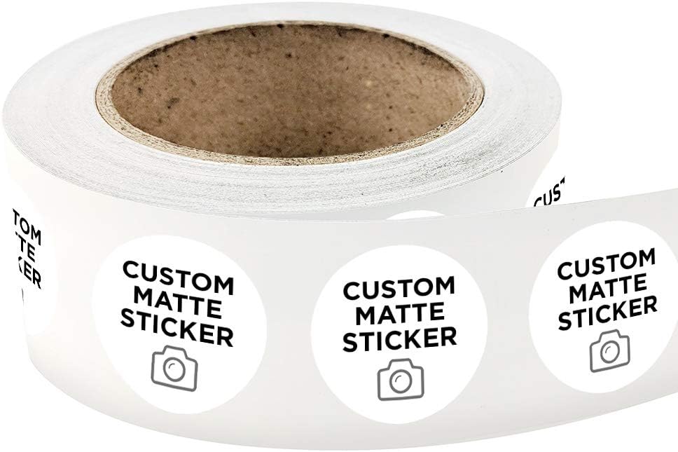 2000 Round Custom Matte Roll Label Stickers 3" x 3" for Products, Packaging, Bottles, or Events. Upload Your own Image, Logo, Or Design