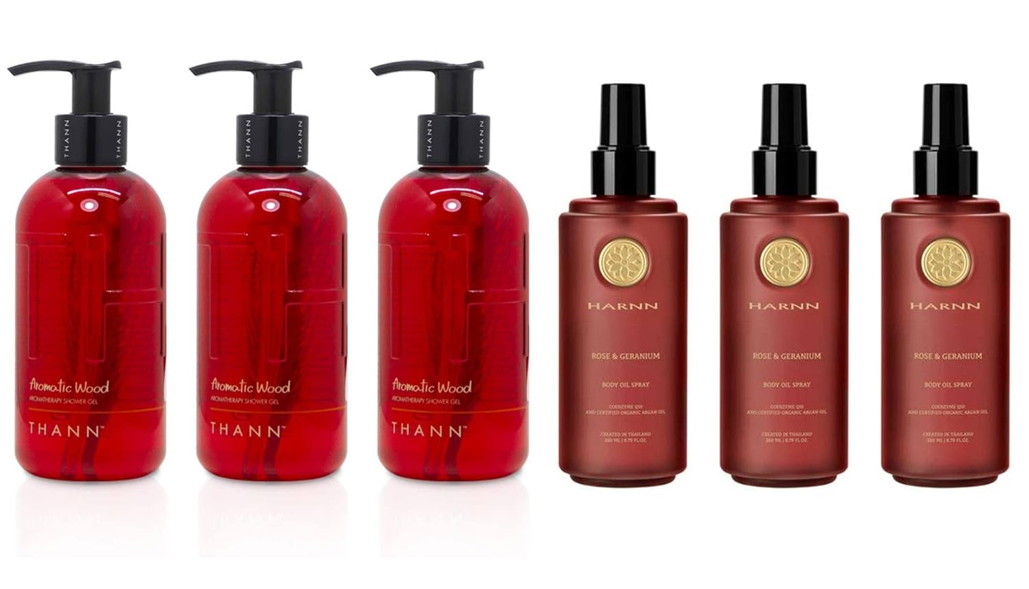 KHAOKHO THANN Aromatic Wood Shower Gel and HARNN Rose