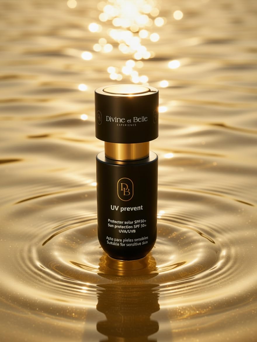 Divine et Belle UV PREVENT, Protector Solar SPF 50+ UVA/UVB, Textura Fundente, Apto para Pieles Sensibles, 50 ml. Belleza y cuidado premium para tu piel