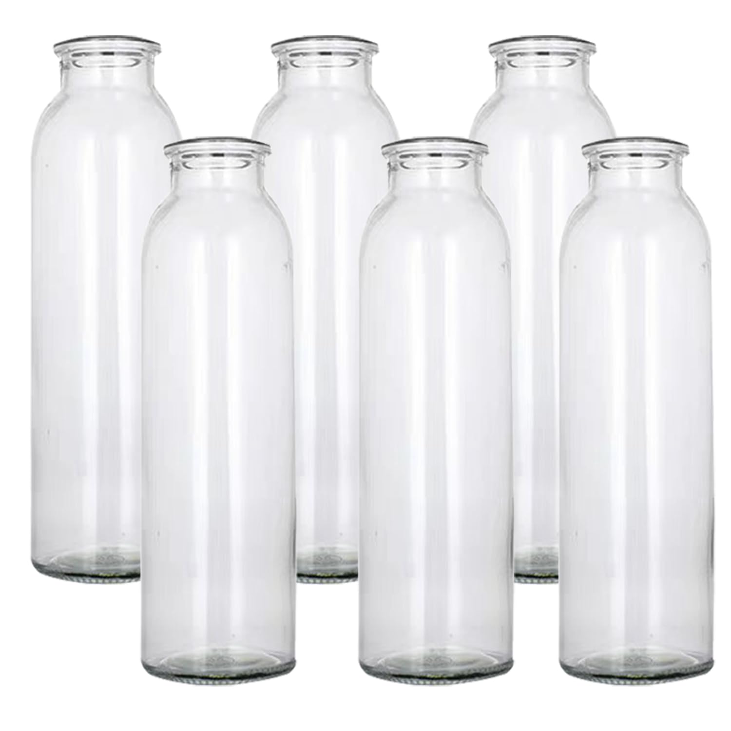 Small Flower Vase for Table: 6 Pcs Cylinder Glass for Decorative Table, Wedding Party,Home