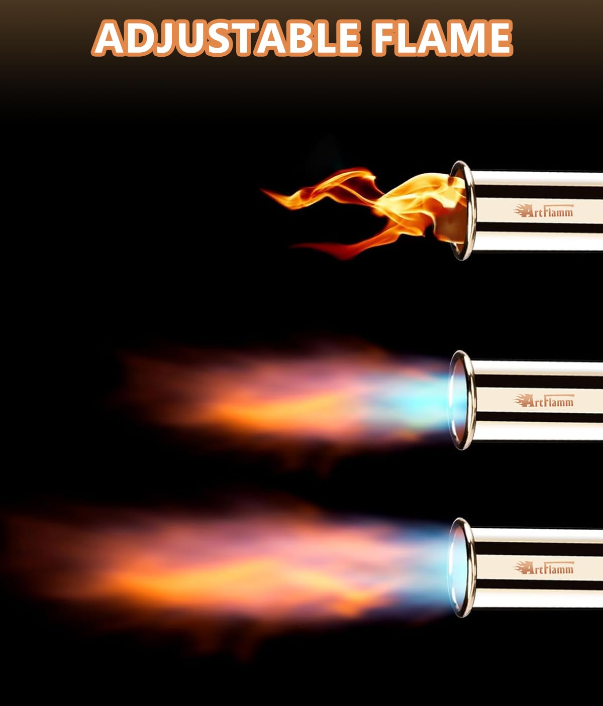 Pistola de antorcha de propano – Cabezal de antorcha de cocina máx. 800.000 BTU – Antorcha culinaria Sous Vide – Lanzallamas ajustable para barbacoa, fogata, parrillas de madera de carbón